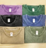 Wholesale Guangzhou Clothes 230g Custom Vintage Wash Heavyweight Pure Cotton Tee Custom Wear - Image 2