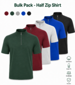 Premium Custom Half Zip Short Sleeve Shirt